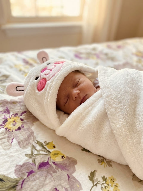 Hooded fleece blanket