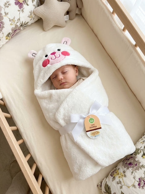 Hooded fleece blanket