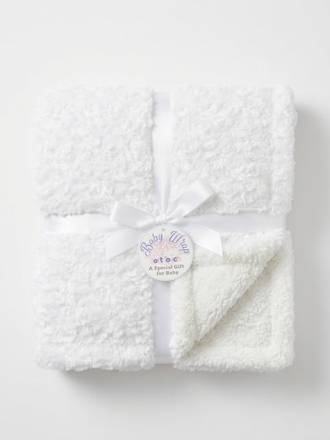 Pure white rose blanket
