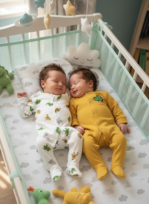Baby dino sleep suits