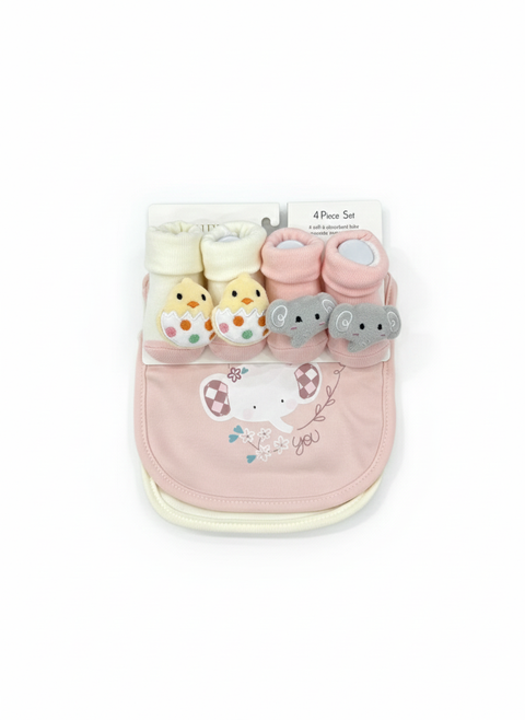 Cute elephant bib set