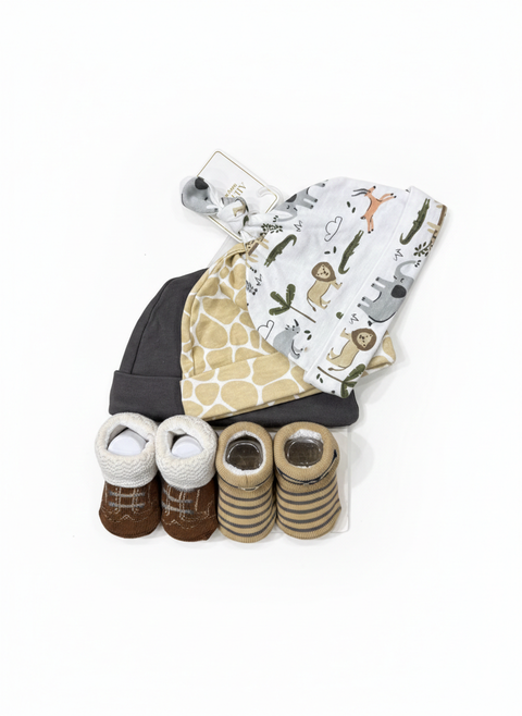Cute cap and bootie set