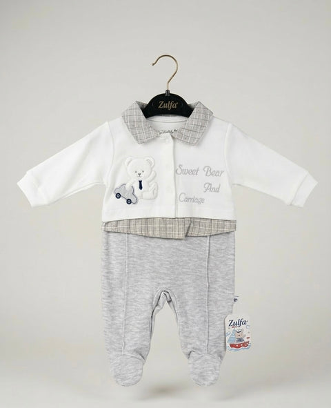 Sweet bear grey romper