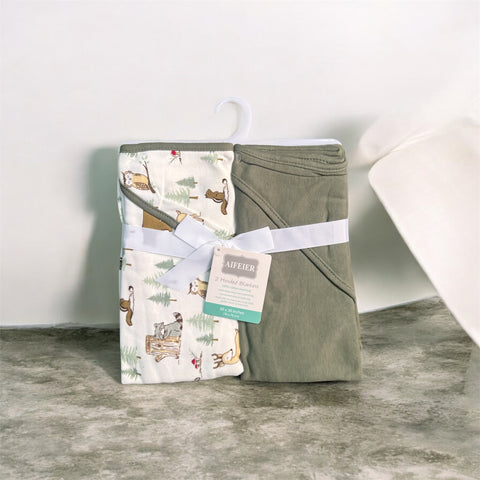 Pack of 2 Hudson baby wrapping sheet