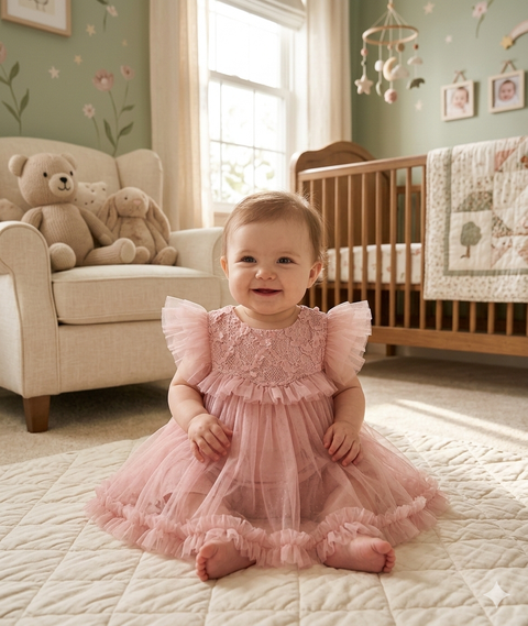 Little girl net frock