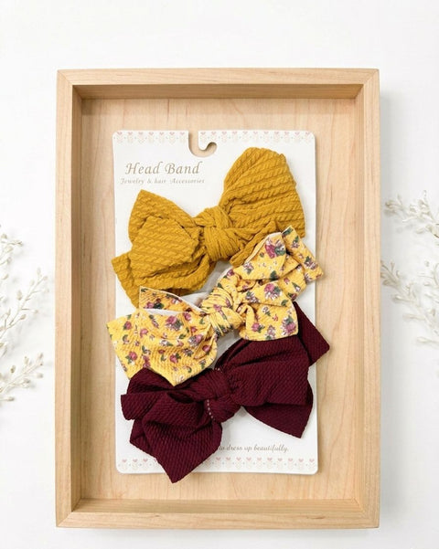 Mustard pop headband set