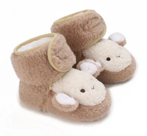 Warm fur shoes