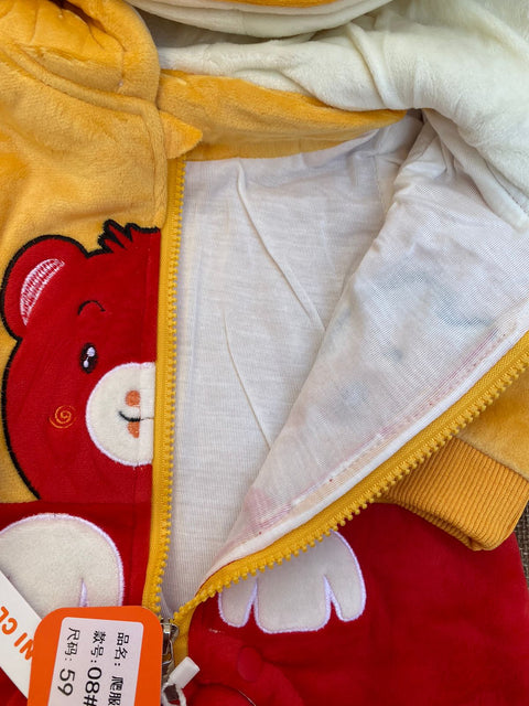 Red yellow bear jumper