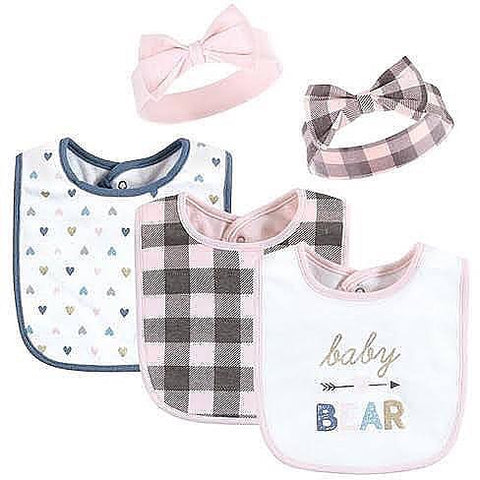 Baby bear bands and bibs set