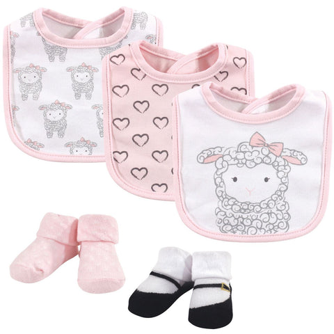 Grey sheep bib and botties set