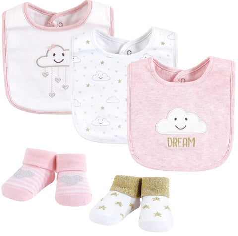 Dream cloud bibs and band set