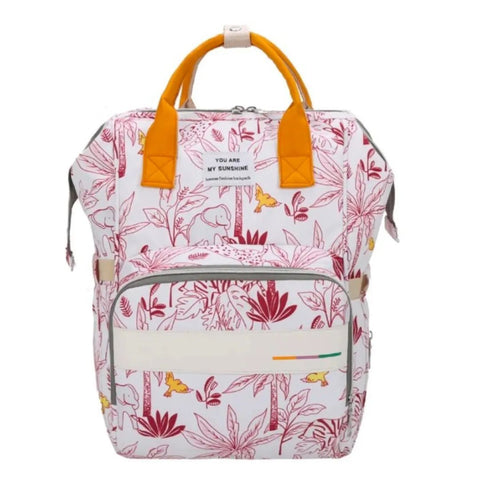 Pink jungle baby bag