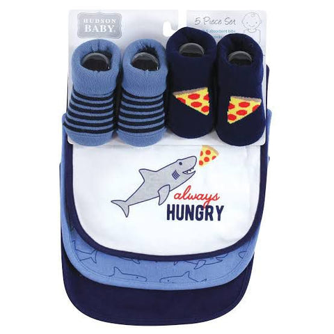 Hudson baby bib and botties set