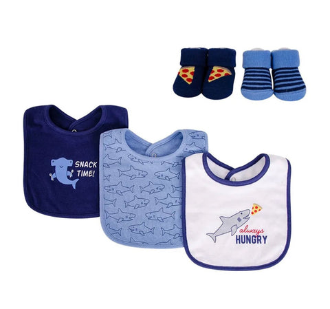 Hudson baby bib and botties set