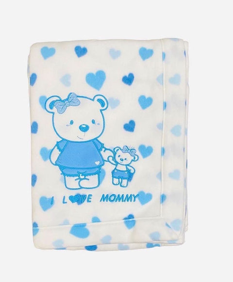 I love mommy blue blanket