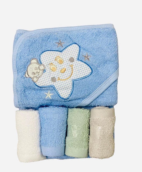 blue star bath towel set