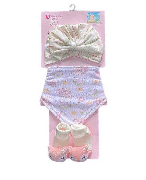 cloudy pink white set