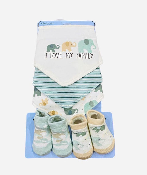 i love family bib set