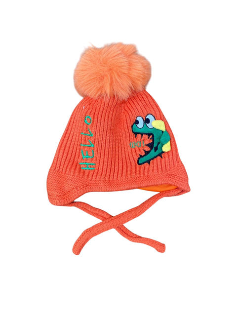 Hello dino woolen cap