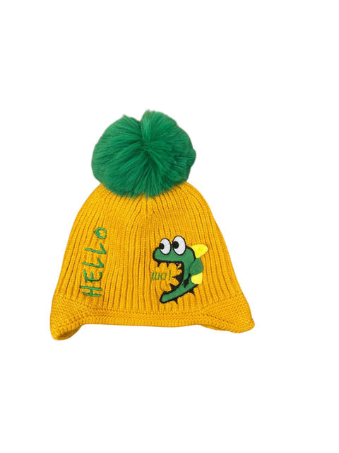 Hello dino woolen cap