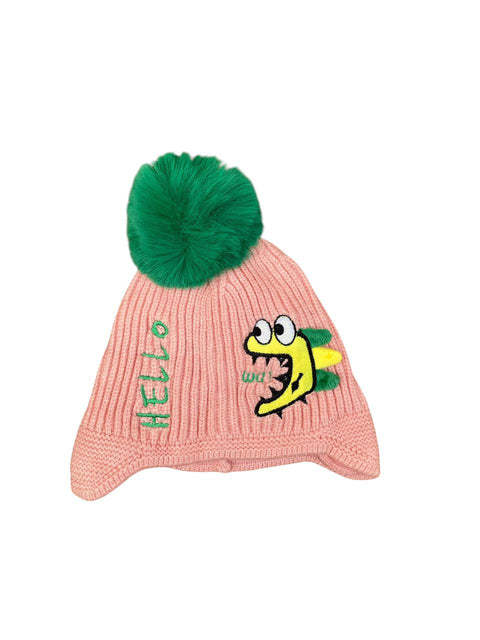 Hello dino woolen cap