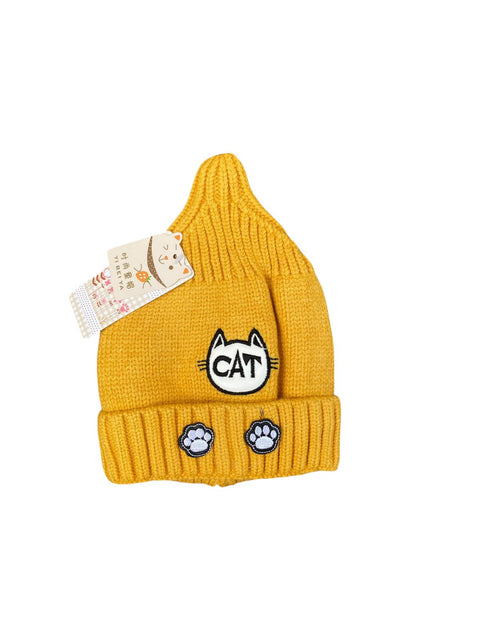 Cat woolen cap