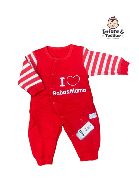 I love mama baba quilted romper