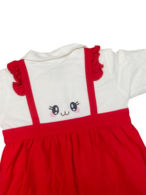 Polyster filled red romper
