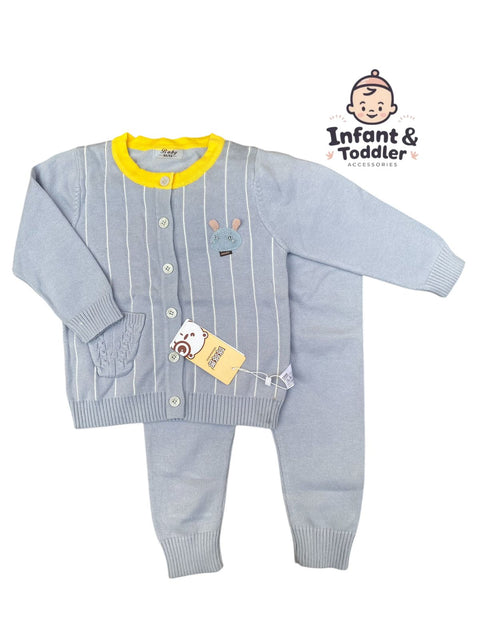 Greyish blue wool suit
