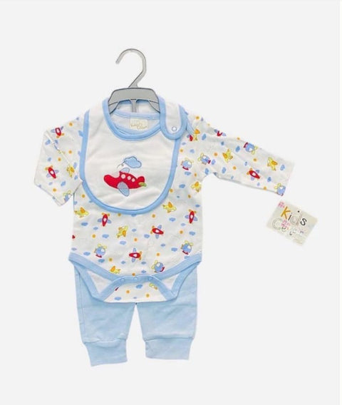 3 pcs blue aeroplane set
