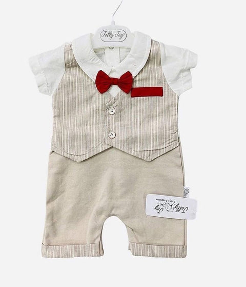 Beige formal romper