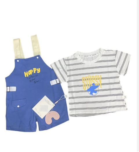Blue happy baby dungaree
