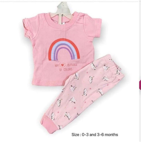 Pink rainbow night suit