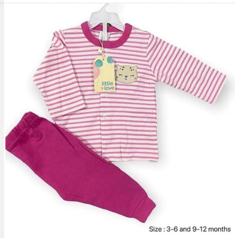 Pink lining night suit