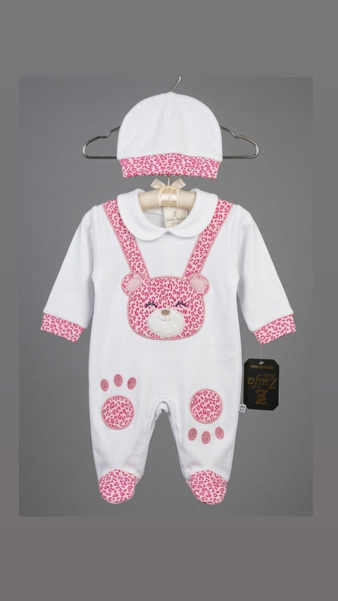 Turkish bear romper with cap