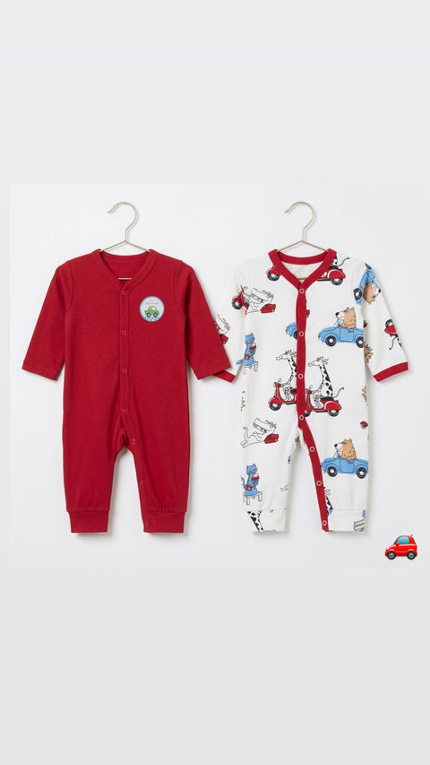 Baby racer romper set