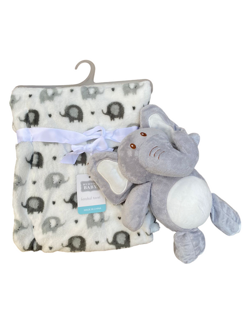 Elephant blanket with stuff toy