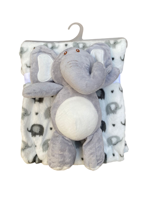 Elephant blanket with stuff toy