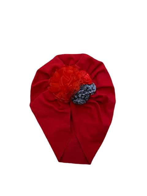Floral turban cap
