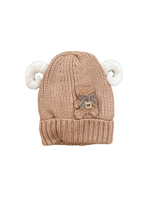 Velvet horn wollen cap