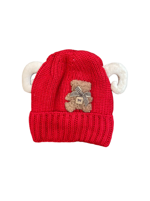 Velvet horn wollen cap