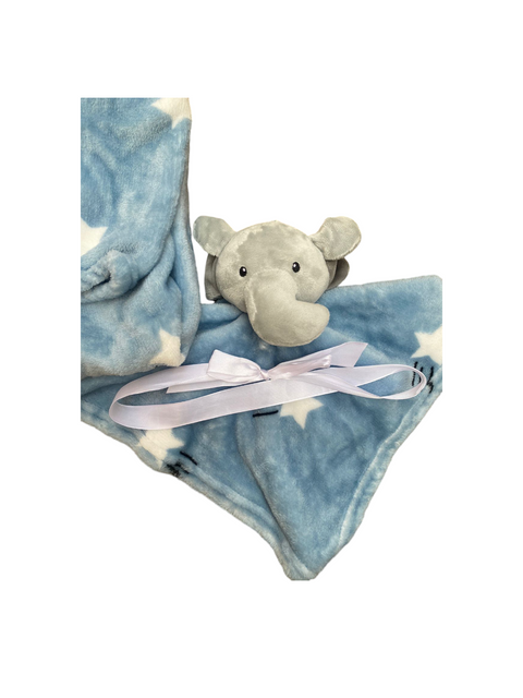 Baby blanket with attached napkin toy