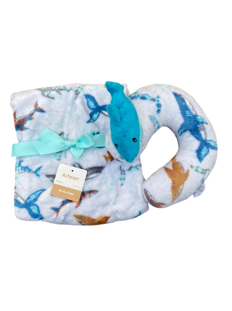 Cute dolphin  baby blanket with pillow