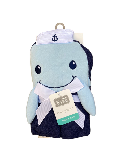 Navy dolphin bath towel