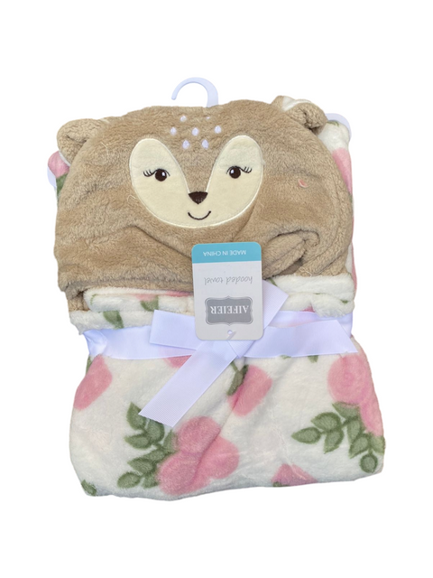 Hooded fleece blanket