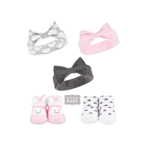 Grey cloud band and botties set