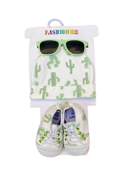 Green cactus cap set