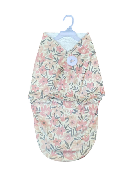 Pink floral swaddle