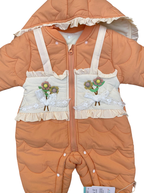 Orange garden parachute romper