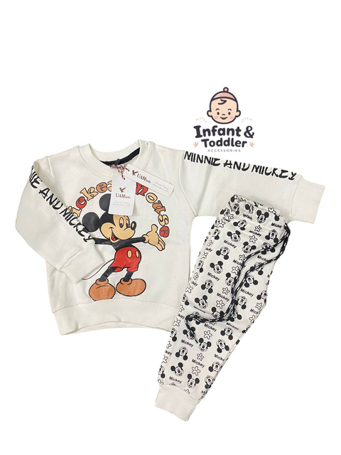 White mickey tracksuit suit